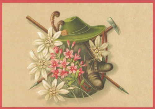 Glückwunschpostkarte beglittert 6Gg153