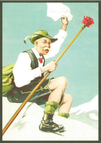 Glückwunschpostkarte beglittert 6Gg154