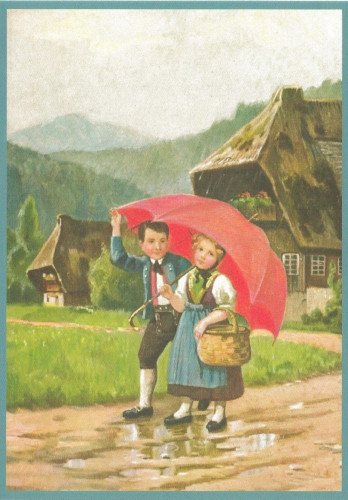 Glückwunschpostkarte beglittert 6Gg155