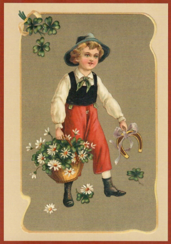 Postkarte Sortiment Glückwunsch geprägt 6Gp147