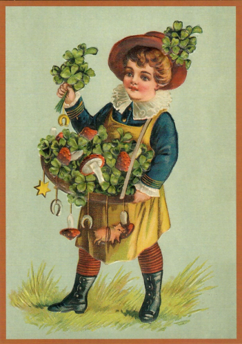 Postkarte Sortiment Glückwunsch geprägt 6Gp135