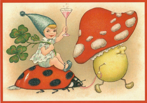 Postkarte Sortiment Weihnachten beglittert 6Wg115