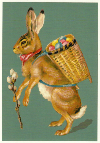 Postkarte vermenschlichte Tiere geprägt 6Vp001