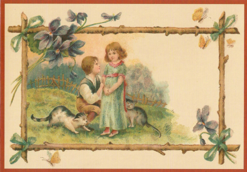 Glückwunschpostkarte beglittert 6Gg141