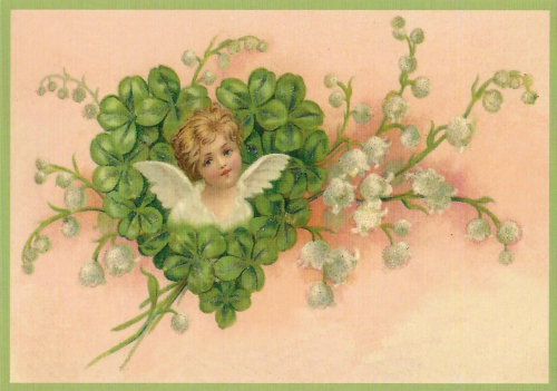 Postkarte Weihnachten beglittert 6Wg034