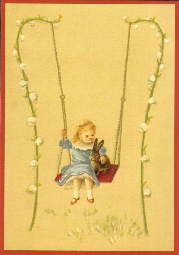 Glückwunschpostkarte beglittert 6Gg163