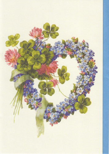 Karte mit Umschlag beglittert Ug156