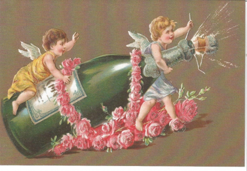 Karte mit Umschlag beglittert Ug154