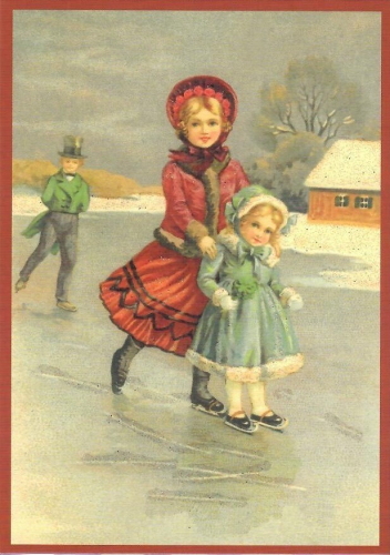 Postkarte Sortiment Weihnachten beglittert 6Wg142