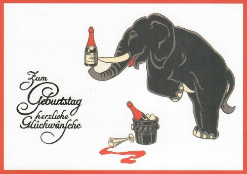 Postkarte vermenschlichte Tiere Format A6 unveredelt 6Vn056