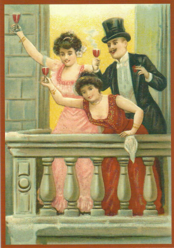 Postkarte Sortiment Weihnachten beglittert 6Wg147