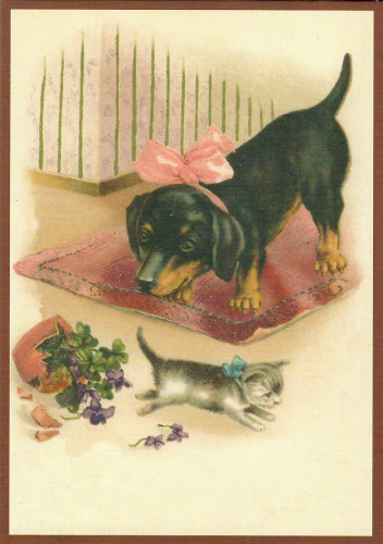 Glückwunschpostkarte beglittert 6Gg173