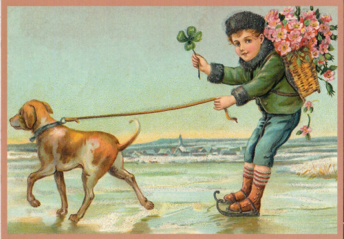 Postkarte Sortiment Weihnachten beglittert 6Wg120