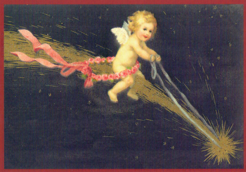 Postkarte Sortiment Weihnachten beglittert 6Wg159