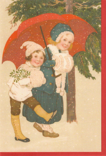 Karte mit Umschlag beglittert Ug177