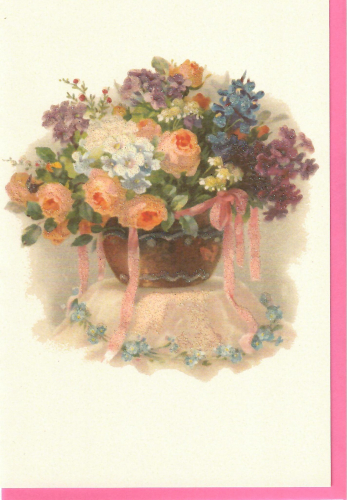 Karte mit Umschlag beglittert Ug184