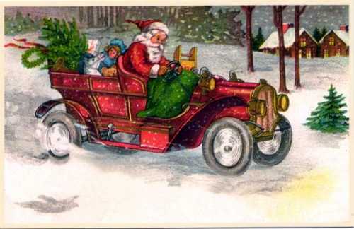 Weihnachtsmannkarte S002 / W180