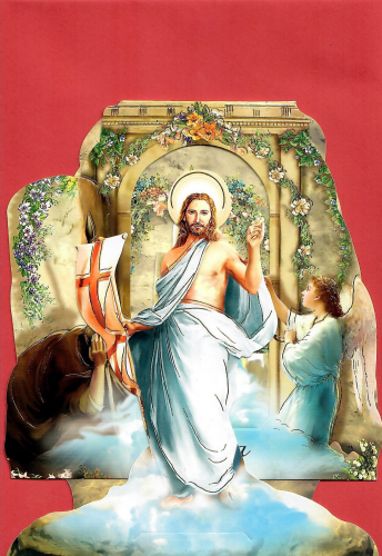 Aufstellkarte Ostern 102, gold geprägt- Weihrauch