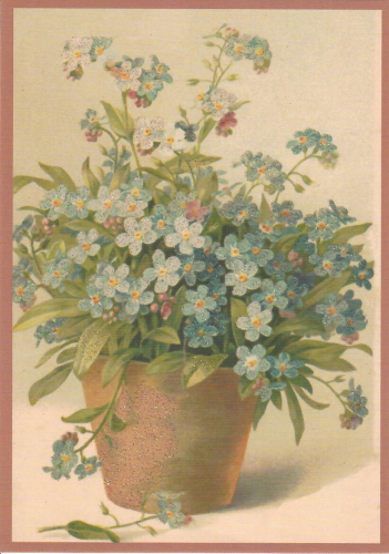 Glückwunschpostkarte beglittert 6Gg182