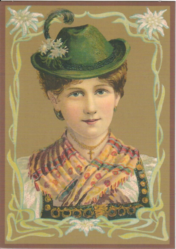 Glückwunschpostkarte beglittert 6Gg181