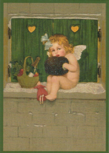 Postkarte Sortiment Weihnachten beglittert 6Wg167