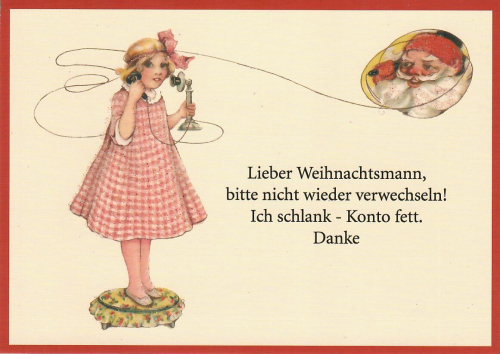 Postkarte Sortiment Weihnachten beglittert 6Wg164