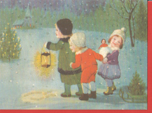 Karte mit Umschlag beglittert Ug195