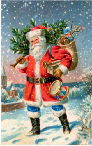 Weihnachtsmannkarte S013