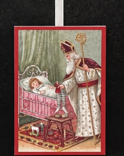 Weihnachtsanhänger A11/2 Nikolaus am Bett