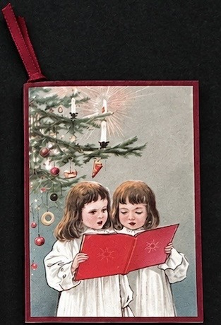 Weihnachtsanhänger Motiv singendes Mädchen