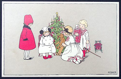 Postkarten sortiert mit Aufsteller Sortiment Weihnachten und Weihnachtsmann historisches Postkartenformat