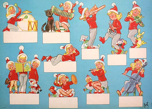 Ausschneidebogen Elfen (blau) Nummer 9777