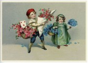 Glückwunschpostkarte beglittert 6Gg031