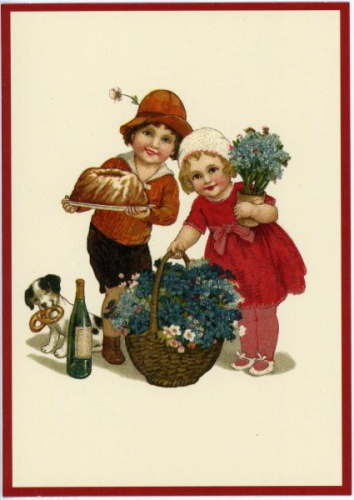 Glückwunschpostkarte beglittert 6Gg004