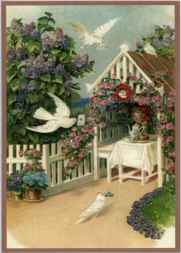 Glückwunschpostkarte beglittert 6Gg017