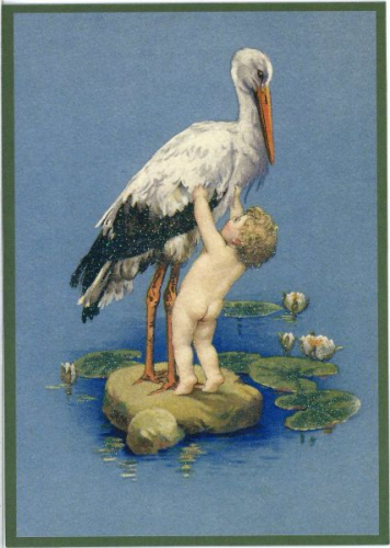 Glückwunschpostkarte beglittert 6Gg029