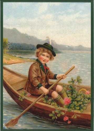 Glückwunschpostkarte beglittert 6Gg026