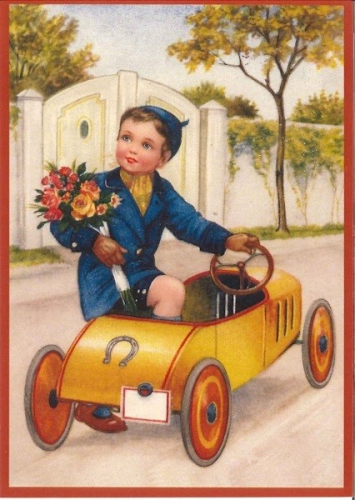 Glückwunschpostkarte beglittert 6Gg019