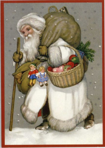 Postkarte Sortiment Weihnachten beglittert 6Wg026