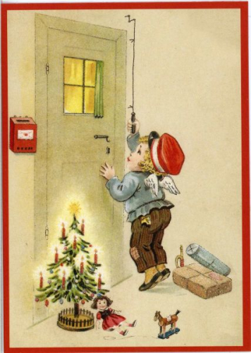 Postkarte Sortiment Weihnachten beglittert 6Wg005