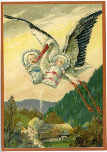 Postkarte Sortiment Glückwunsch geprägt 6Gp018