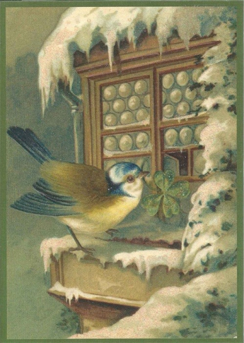 Postkarte Sortiment Weihnachten beglittert 6Wg027