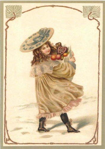 Postkarte Sortiment Weihnachten beglittert 6Wg059