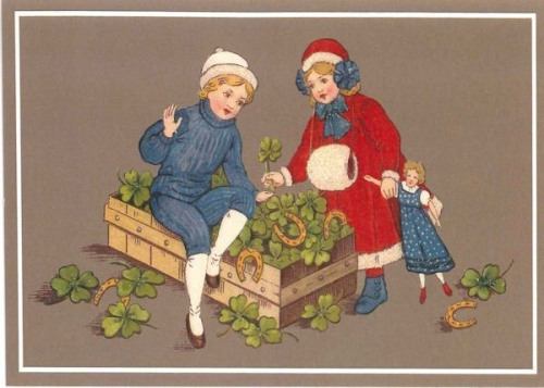 Postkarte Sortiment Weihnachten beglittert 6Wg054