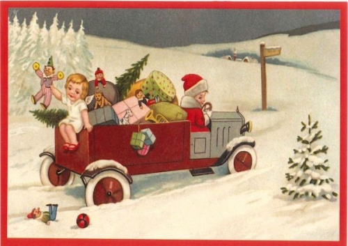Postkarte Sortiment Weihnachten geprägt 6Wp044