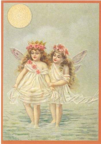 Glückwunschpostkarte beglittert 6Gg039