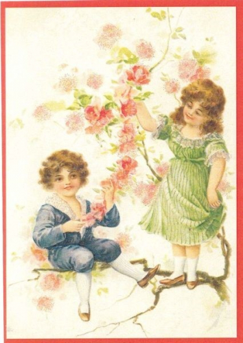 Glückwunschpostkarte beglittert 6Gg038