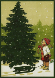 Postkarte Sortiment Weihnachten beglittert 6Wg012