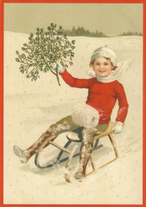 Postkarte Sortiment Weihnachten beglittert 6Wg124