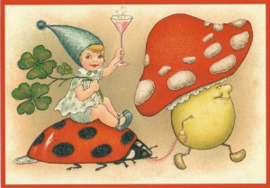Postkarte Sortiment Weihnachten beglittert 6Wg115